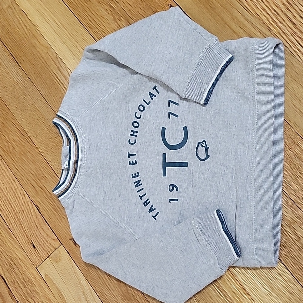 Gray sweater Tartine et Chocolat size 18mo